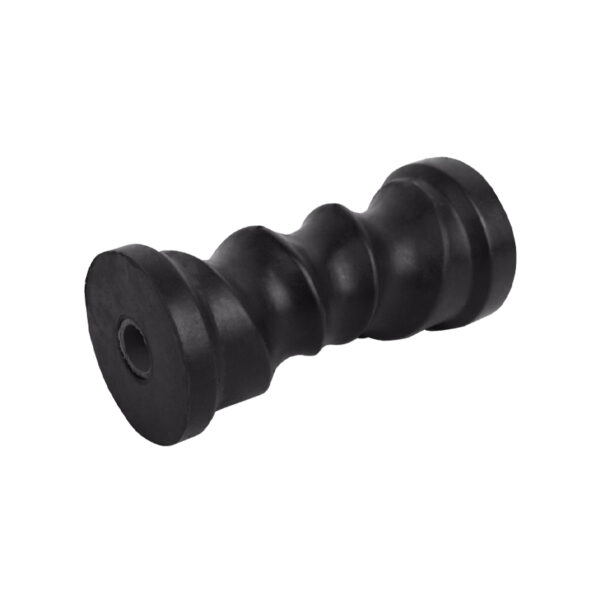 Rubber Roller Self Centering Black Roller 6" 17mm Bore