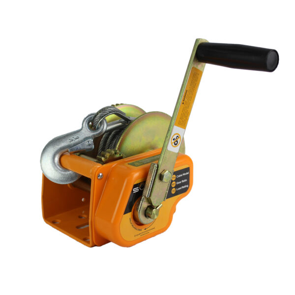 Auto Brake Winch Trailer Lifting Boat Hand Winch 2500lbs (1130kg) 7.5m Cable