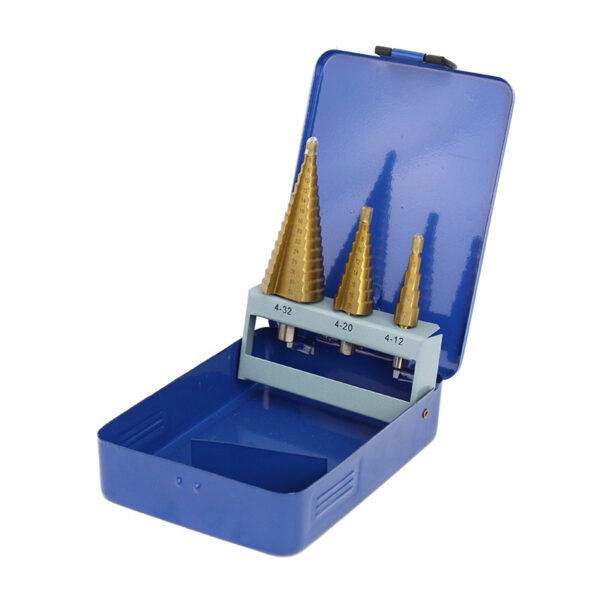 Stepped Drills Piece Set 4-12mm, 4-20mm & 4-32mm