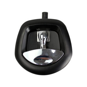 T Lock Whale Tail Chrome Handle with Black Housing