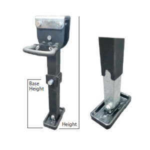 Adj Leg – Black Matt Black Finish Plastic Coated Handle – Galv Inner Leg Black Aluminium Foot – short 415mm